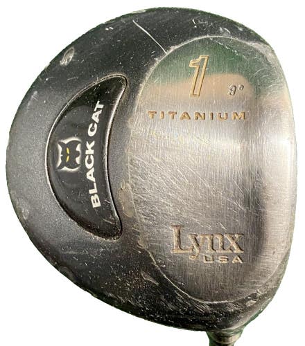 Lynx Golf Black Cat Driver 9* RH Men's Unifiber Stiff Graphite 45" Good Grip