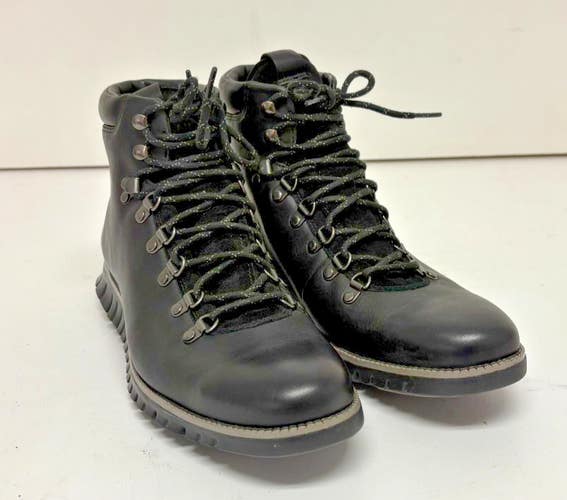 Cole Haan Zerogrand Remastered Black Leather Hiking Boots US Men's 11 EXCELLENT