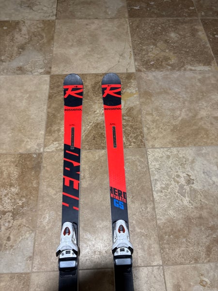 Unisex Rossignol Hero Athlete GS 175 cm Racing Skis With Bindings Max Din 10 (Used)