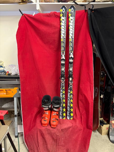 Skis: Volkl 182 cm Skis, Rossignol Boots 30/30.5 (Used)