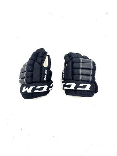 Used CCM 4R II Youth Gloves Black 8" 11860-S000301807