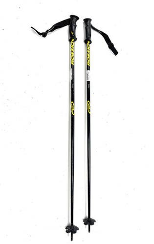 Used Rossignol BLACK/YELLOW Mens DH Ski Pole Black 115 cm / 46 in 11860-S000301818