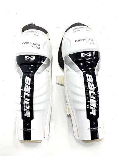 Used Bauer NEXUS 400 Junior Shin Guards White 12" 11860-S000301833