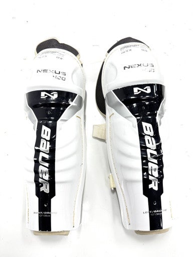 Used Bauer NEXUS 400 Junior Shin Guards White 12" 11860-S000301833