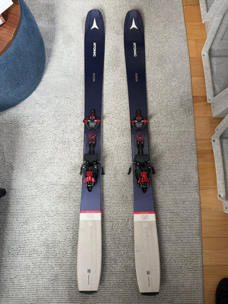 Unisex Atomic Backland 98 156 cm Alpine Touring Skis With Bindings (Used)