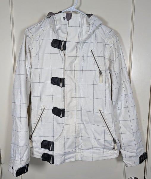 Burton Dream Womens M DryRide Faux Fur Lined Plaid Ski Snowboard Jacket Coat