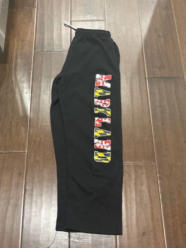 MARYLAND lacrosse black Adult Small sweatpants gently Used