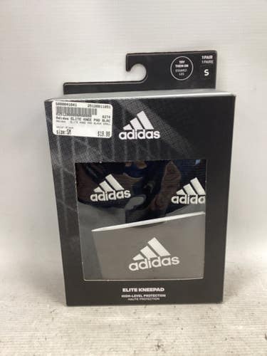 Used Adidas ELITE KNEE PAD BLACK SMALL Soccer Shin Guards Adult Black SM 11851-S000041041