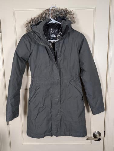 The North Face HyVent Arctic Parka Womens Size XS Goose Down Jacket Coat Gray