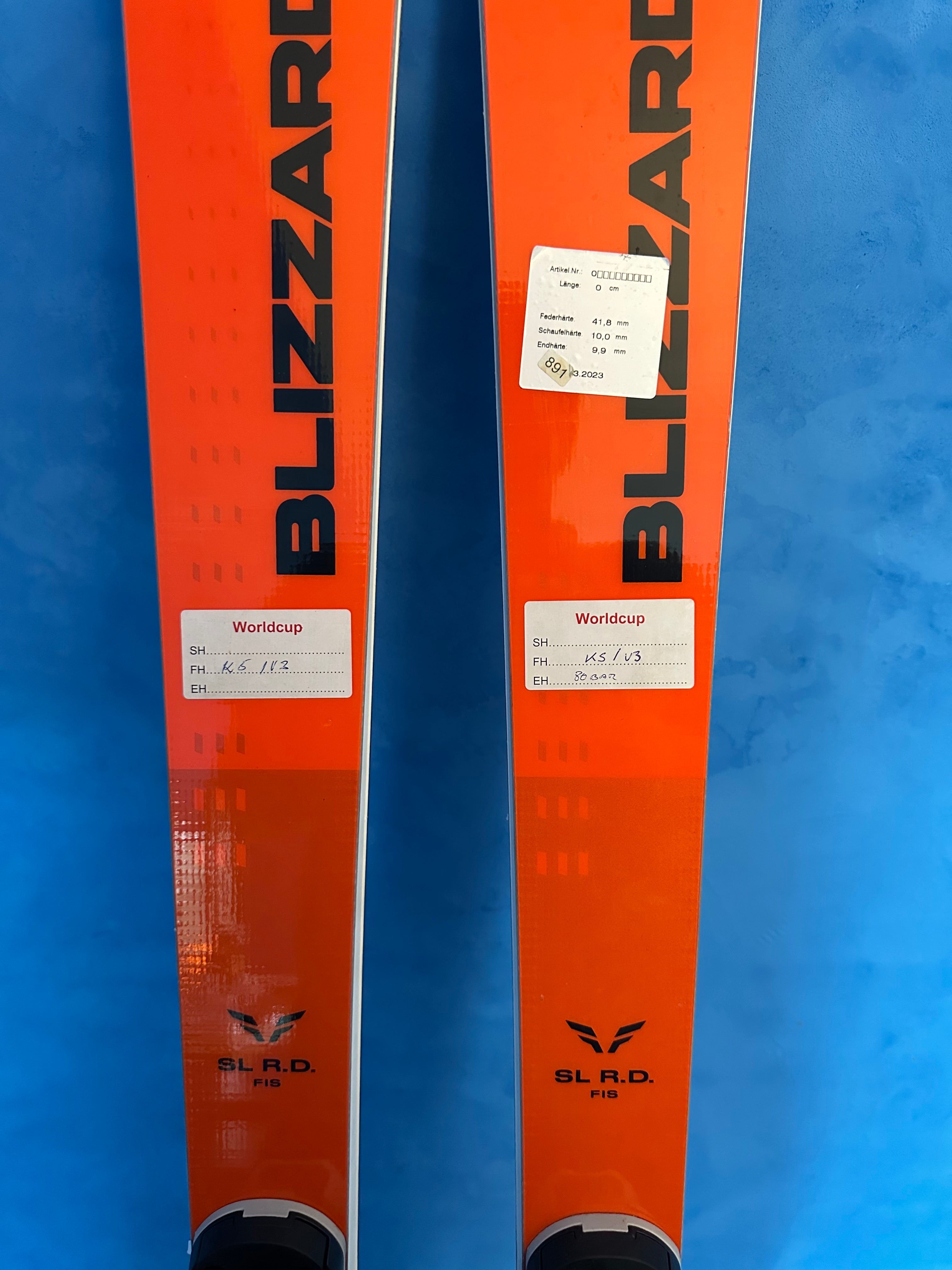 Blizzard Firebird SL R.D. FIS 165cm Race Skis w/ Marker XCELL 15