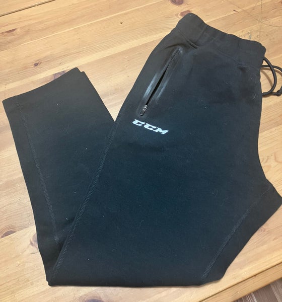 Black CCM Men’s Premium Tapered Fleece Pant - Med