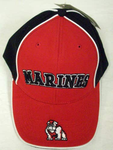 Oarsman U.S. Marines Bulldog Hat (Black/Red, Adjustable) Golf Cap NEW