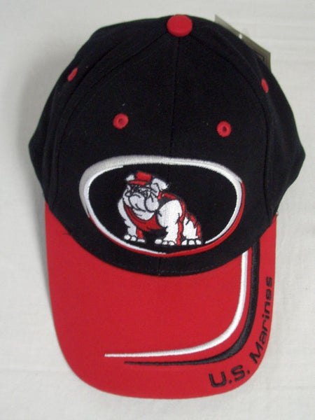 Oarsman U.S. Marines Hat (Black/Red, Adjustable) Golf Cap NEW
