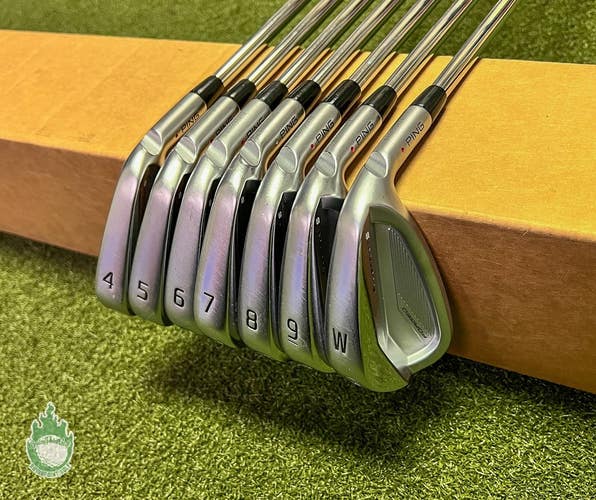 Used RH Ping Red Dot Blueprint S Forged Irons 4-PW 120g X-Stiff Steel Golf Set