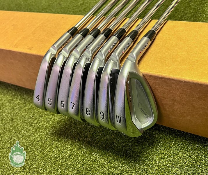 Used RH Ping Red Dot Blueprint S Forged Irons 4-PW 120g X-Stiff Steel Golf Set