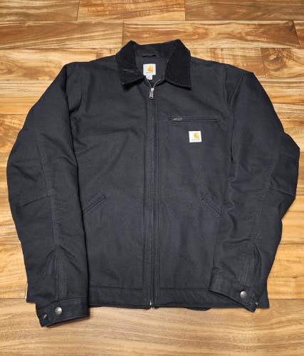 Carhartt Men's Detroit Work Jacket Black 103828 BLK Coat 2021 Size Medium Tall