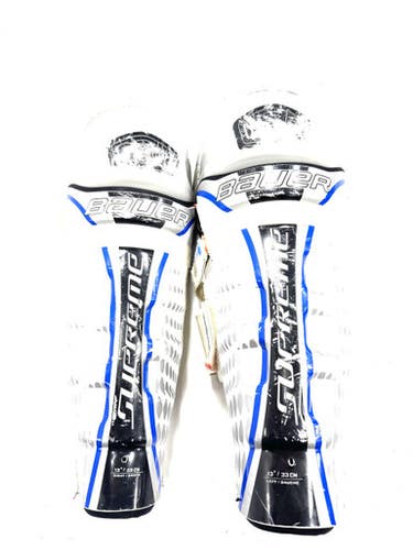 Used Bauer SUPREME Senior Shin Guards Grey 13" 11860-S000301873