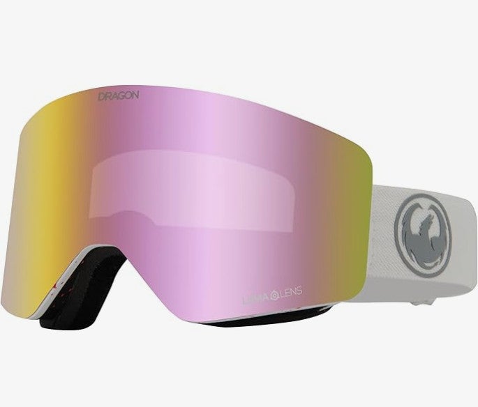 NEW $190 Dragon Alliance R1 OTG pink ionized with Bonus LL dark smoke