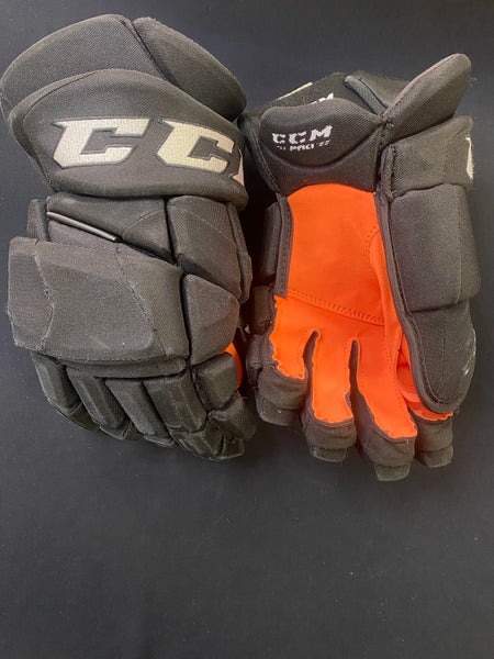 Pro Stock Return NHL CCM HGJSXP Ice Hockey Gloves 14" Anaheim Ducks Custom Palms