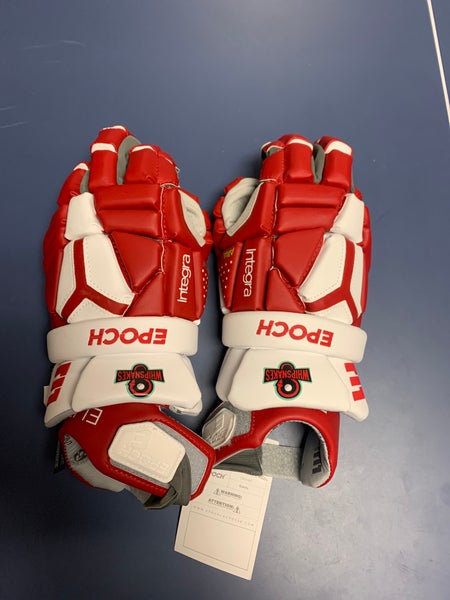 White Epoch Integra Pro Lacrosse Gloves Medium (New)