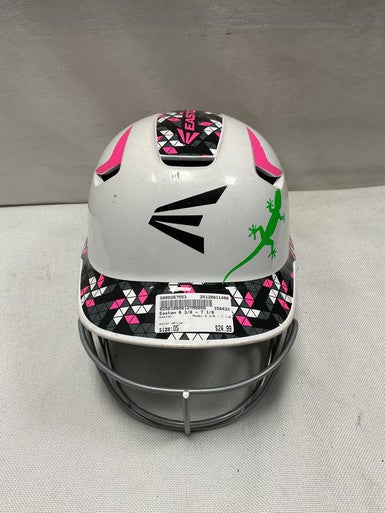 Used Easton 6 3/8 - 7 1/8 Batting Helmet w/Mask White One Size 11490-S000267553