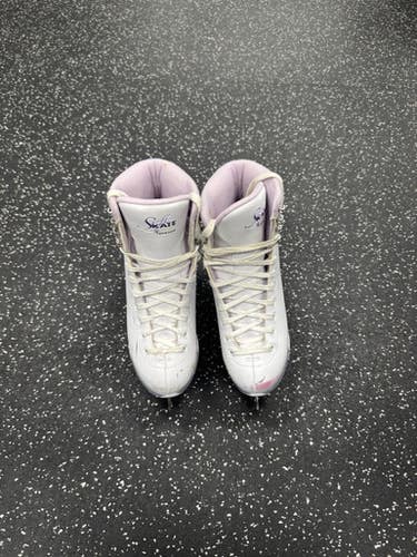Used Jackson ULTIMA SOFTSKATE Womens Softboot Skate White Senior 9 11849-S000034220