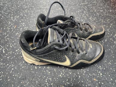 Used Nike BASEBALL CLEATS BB/SB Cleats Black And White Junior 04 11849-S000034218