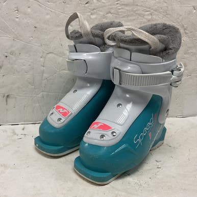 Used Nordica SPEED MACHINE J1 Girls DH Ski Boot Turquoise 175 MP - Y11 11855-S000195692