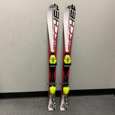 Used Fischer PROGRESSOR Boys DH Ski/Binding White/Black/Red 110 cm 11855-S000195686