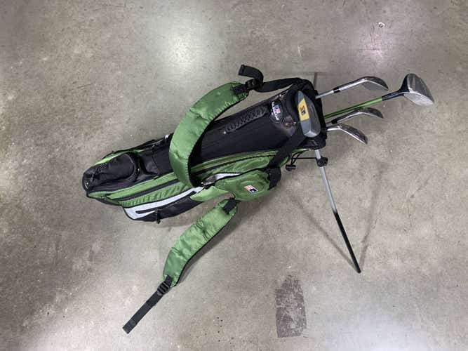 U.S. Kids WT-15 Green Club Set 3W 6 & 8 PW Putter Ultralight 57" Junior RH +Bag