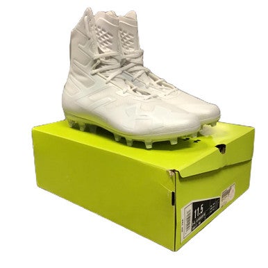 Used Under Armour 3000177-100 Adult FB Cleats White Senior 11.5 11730-S000043031