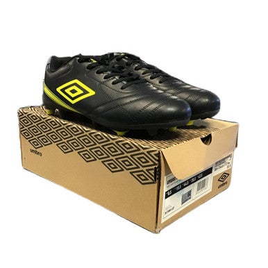 New Umbro Classico X FG Mens 10 Black 11730-UMB81758ULEF10