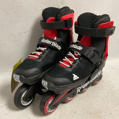 Used Rollerblade MICROBLADE Junior Rec Fitness Skates Black Adjustable 11855-S000195565