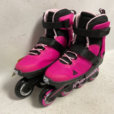 Used Rollerblade MICROBLADE 5-8 Senior Rec Fitness Skates Pink Adjustable 11855-S000195603