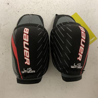 Used Bauer LIL SPORT Youth Elbow Pads Black And Red LG 11855-S000195618