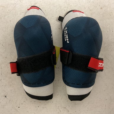 Used CCM NEXT Youth Elbow Pads Navy And White LG 11855-S000195619
