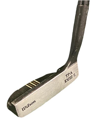 Wilson T.P.A. XVIII-S Mid Mallet Putter RH Steel 34.5 With Label & Original Grip