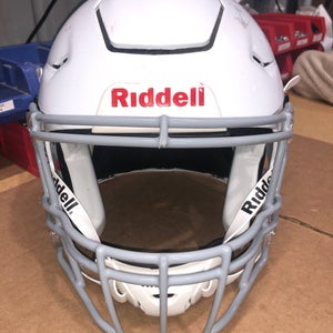 USED RIDDELL FLEX ADULT HELMET - LARGE - METALLIC WHIITE