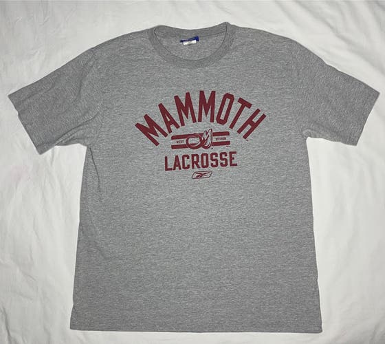 Colorado Mammoth Lacrosse Reebok Grey Tee t-shirt size M Made In Canada NLL Lax