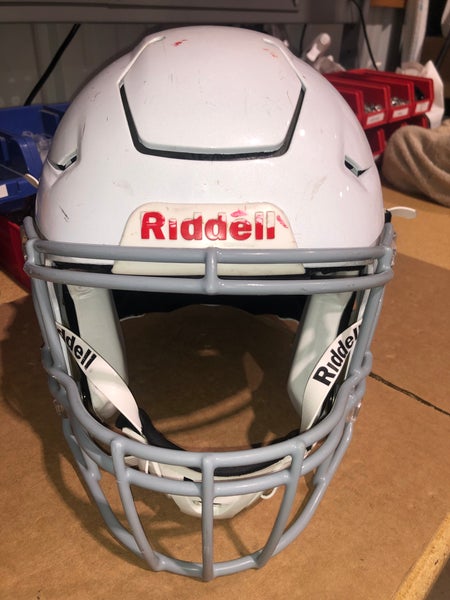 USED RIDDELL FLEX ADULT HELMET - LARGE - METALLIC WHIITE