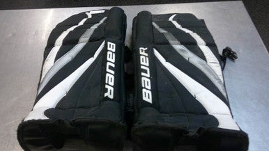 Used Bauer STREET Goalie Leg Pads Junior Black 27" 11339-S000197094