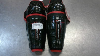 Used CCM JETSPEED FT350 Youth Shin Guards Black 9" 11339-S000197064