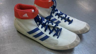 Used Adidas Wrestling Shoes White Senior 13 11339-S000197015