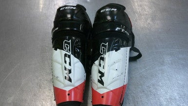 Used CCM FT475 Senior Shin Guards Black 12" 11339-S000197008