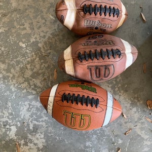 Lot of 3 Youth Wilson Football (Used)