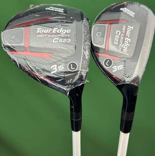 Tour Edge Hot Launch C523 Womens Fairway 3-Wood, 3-Hybrid Set RH Ladies Flex NEW