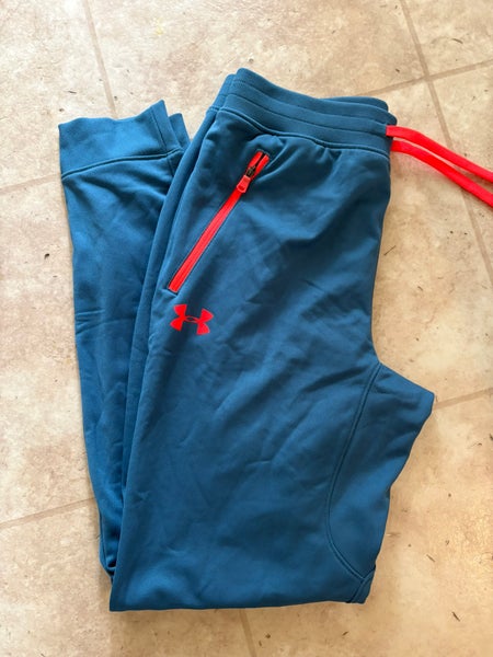 Large Boys Under Armour Pants (Used) Teal