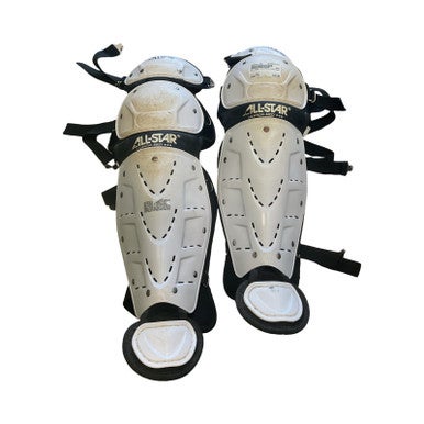 Used All-Star Catchers Leg Guards White Youth 11859-S000027278