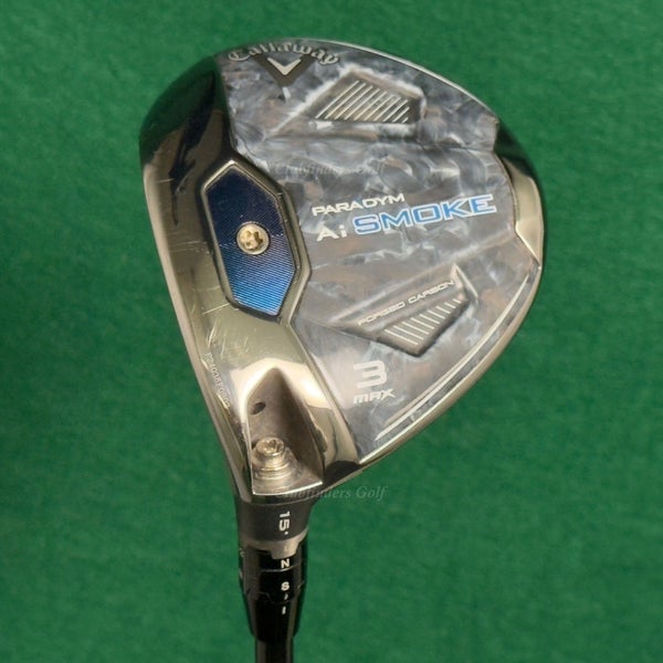 LH Callaway Paradym Ai Smoke Max 15 Fairway 3 Wood HZRDUS 6.5 70g Extra Stiff