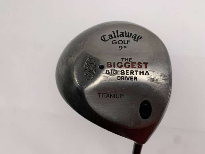 Callaway Biggest Big Bertha Driver 9* The Golfers Club Stiff Graphite Mens RH